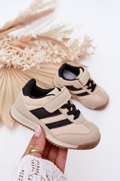 Buty Sportowe Sneakersy Dziecięce Rzep Beżowe Viona
