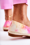 Espadryle Damskie Slip-On Różowo-Żółte Santana
