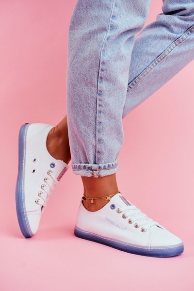 Women's Sneakers Cross Jeans White Blue FF2R4077C
