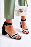 Fashionable Suede Sandals On A Low Heel Black Nallia
