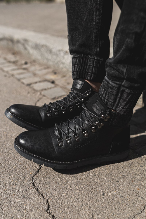 Męskie Botki Trapery Cross Jeans Czarne EE1R4081C