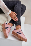 Damskie Sneakersy Na Platformie Różowe Egelia