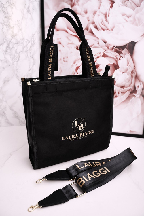 Shopper Bag With Detachable Strap LAURA BIAGGI Black