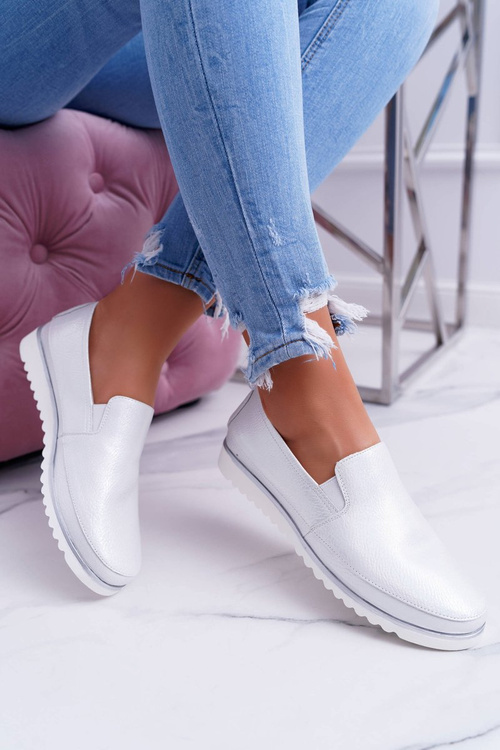 Women's moccasins Sergio Leone Silver Magento