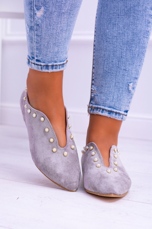 Lu Boo Szare Półbuty Z Wycięciami Korale Merseo