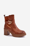 Women's Heeled Boots with Zipper Camel Inabelle