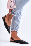 Women's Leather Slip-On Ballet Flats Black Germes