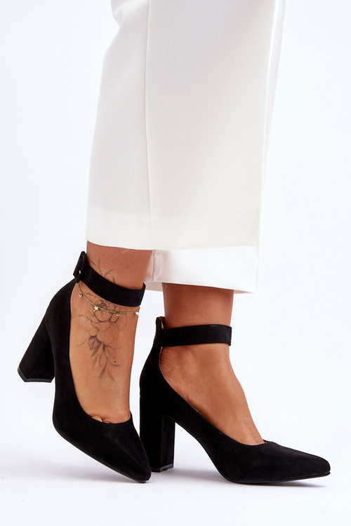 Suede Elegant Pumps Black Gloria
