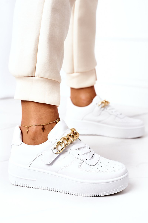 Sport Shoes Sneakers With A Chain White One Chance