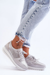 Leather Sport Shoes with Perforation S.Barski AL22246 Silver
