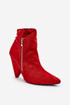 Asymmetrical Boots with Heels Lu Boo Red