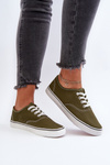 Women's Classic Dark Green Canvas Sneakers Olvali