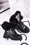Children's Snow Boot Warm Black Grey Turismo