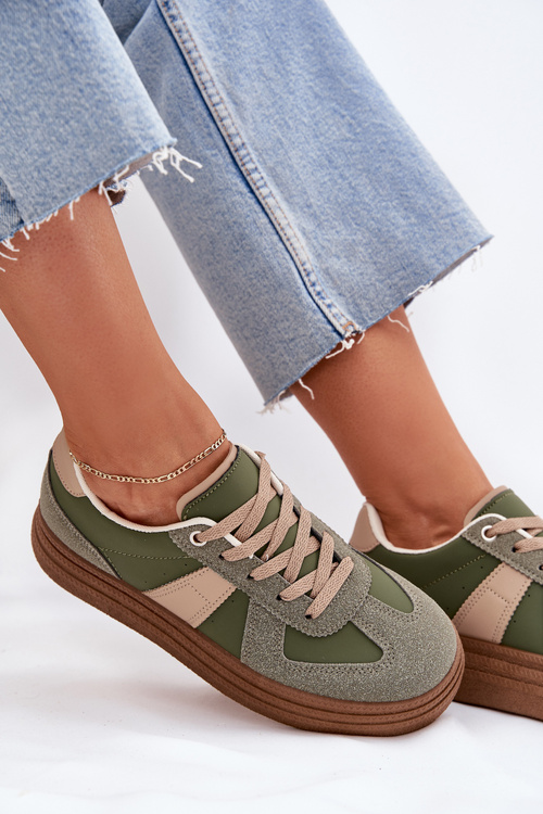 Women's Platform Sneakers Green Dovina