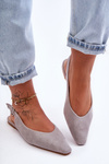 Women's Suede Ballet Flats Grey Kenra