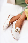 Women's Leather Loafers White Coriso