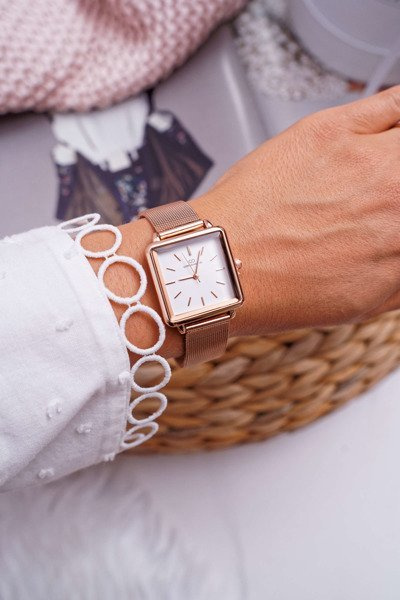 Women's Giorgio & Dario Pink Gold White Dial Fanne Watch