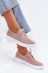 Fabric Slip-on Sports Shoes On Platform Women's Pink Kalyra