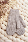 Warm Women's One-Fingered Gray Gloves