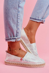 Espadryle Pleciona Podeszwa Big Star Srebrne FF274A514
