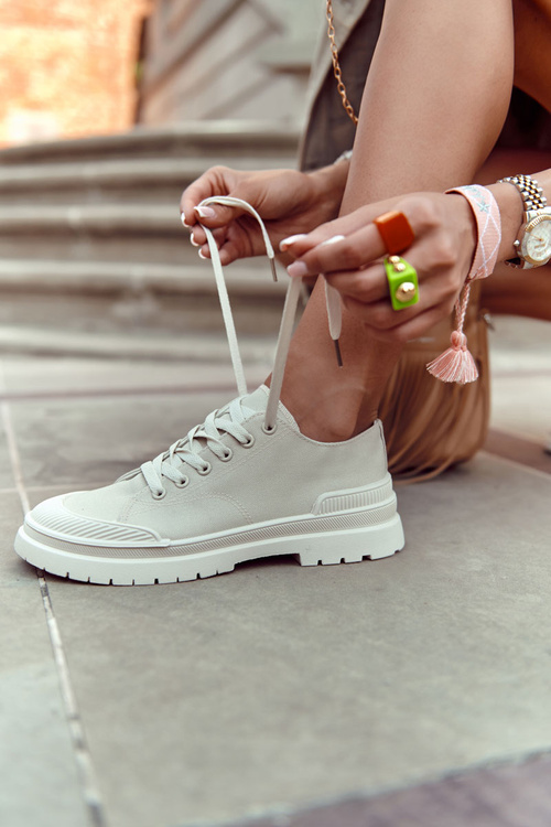 Women's Cloth Sneakers Light Beige Parossa