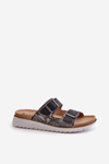 Women's Comfortable Slippers With Buckles Black Inblu CN000033