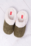 Men's SOXO Flip Flops With Fur Khaki 70103