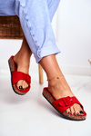 Women's Slides Red Buckle Adjustment Rosaline