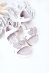 Child's Velcro Sandals White My Heart