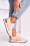 Women’s Sport Shoes Sneakers Slip-on Beige Say Something