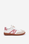 Low Women's Sneakers Made Of Eco Leather White-Pink Navidemi