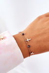 Chain Bracelet With Crosses Rose Gold