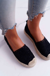 Women's Lace Espadrilles Black Lovely Haven