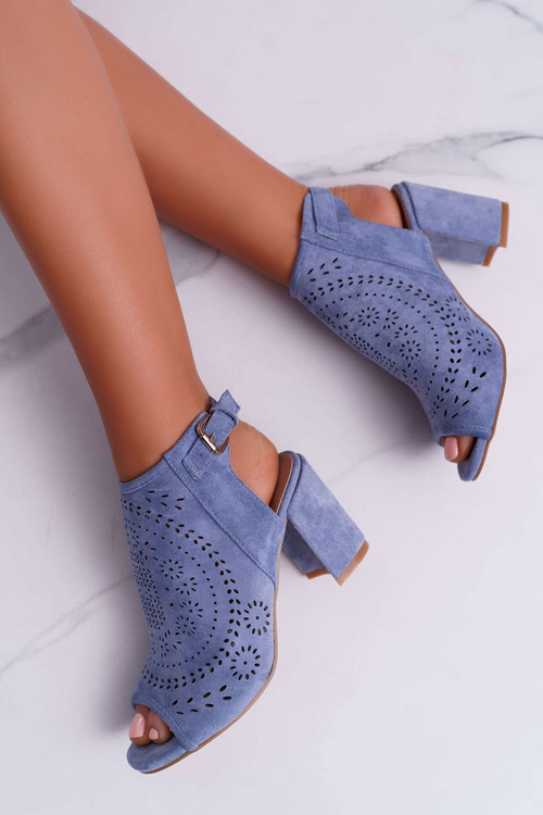 Women's Stiletto Sandals Peep Toe Blue Florina