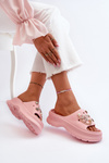 Women's Foam Flip-Flops with Pink Decorations Afariana