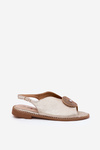 Shimmering Women's Sandals With Decorative Detail S.Barski KV51-012 Gold