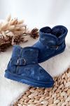 Children's Snow Boots With Fur Navy Kawai