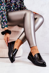 Lacquered Wedge Moccasins La.Fi Black Alannah