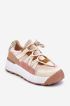 Women's Suede Platform Sneakers Beige-brown Rohan