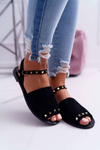 Women's Lu Boo Suede Sandals Black Silena