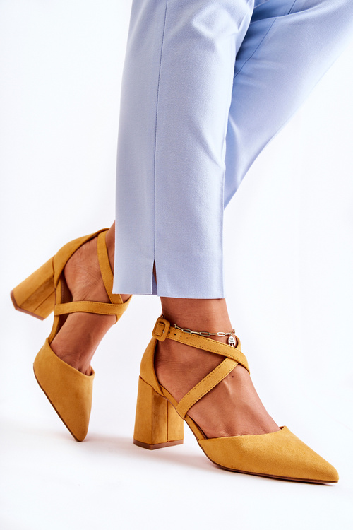 Fashionable Sandals On A Bar Yellow Sinari