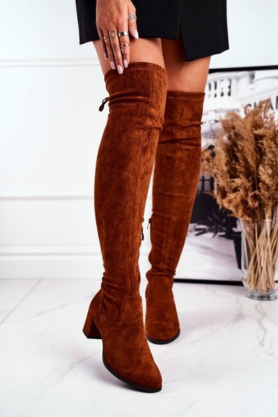 Women's boots Sergio Leone lycra camel KZ281