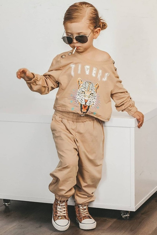 Children's Sneakers With Glitter Gold Ally