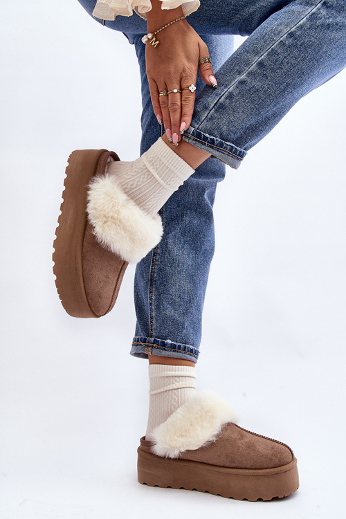 Women's Snow Boots with Thick Sole Khaki Starlyn