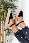 Sandals On A Braided Platform Black Megara