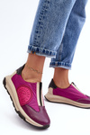Buty Sportowe Skóra Damskie Maciejka 06296-15 Fuksja