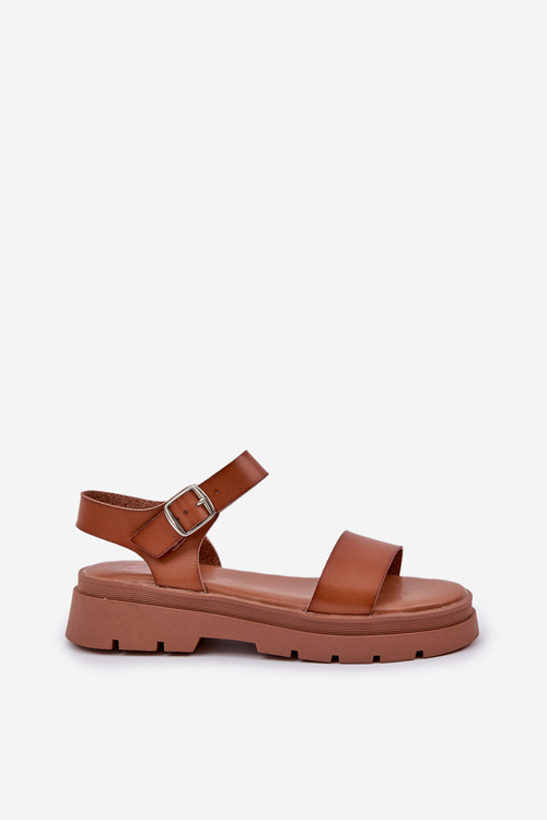 Ladies Platform Sandals Camel Evaretha