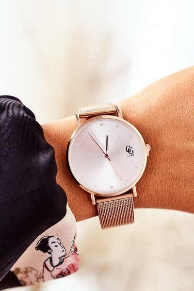 Watch With Big Dial GG Luxe Rose Gold