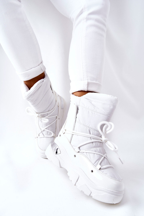Snow Boots Fleece-Lined White Holys