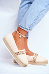 Women's Platform Espadrilles Linen Beige Mindi